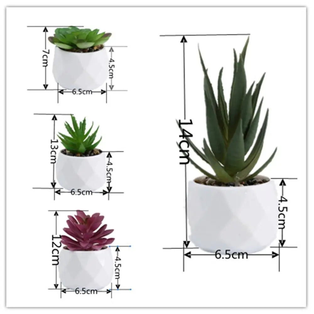 Little Greens – Transform Your Indoor Space with Lifelike Mini Artificial Succulent Plants Set | Effortless Elegance in Faux Cactus Bonsai Decor